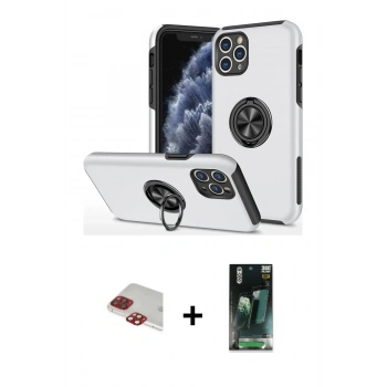 MARSİLYAN™- iPhone 11 Pro Max Kılıf Odak Form Prime - Şeffaf 360 Full Body Arka Koruyucu + Pers Alüminyum Kamera Lens - KI