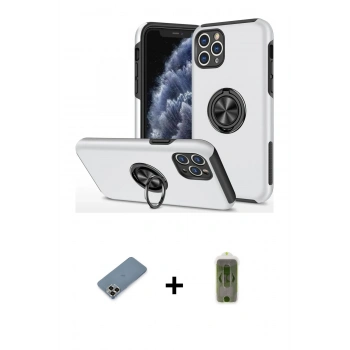 MARSİLYAN™- iPhone 11 Pro Max Kılıf Odak Form Prime - Siyah Joko Magic 5D Hayalet Cam + Metal Kamera Lens Koruma Cam - GD