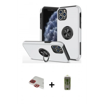 MARSİLYAN™- iPhone 11 Pro Max Kılıf Odak Form Prime - Siyah Joko Magic 5D Hayalet Cam + Pers Alüminyum Kamera Lens - KI