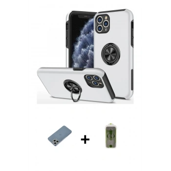 MARSİLYAN™- iPhone 11 Pro Max Kılıf Odak Form Prime - Siyah Joko Magic 5D Hayalet Cam + Shine Kamera Lens Koruma Cam - GS