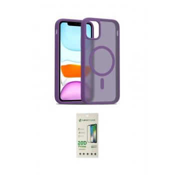 MARSİLYAN™- iPhone 11 Pro Max Kılıf Siluet Minimal Prime - Siyah 20D Premium Cam Ekran Koruyucu