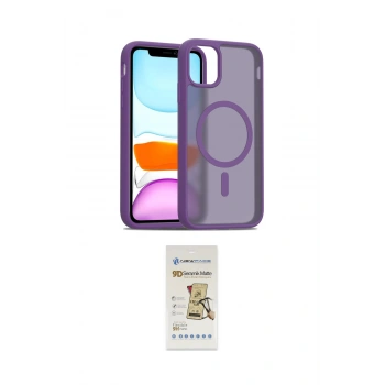 MARSİLYAN™- iPhone 11 Pro Max Kılıf Siluet Minimal Prime - Siyah Mat Seramik Nano Ekran Koruyucu