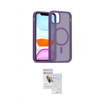 MARSİLYAN™- iPhone 11 Pro Max Kılıf Siluet Minimal Prime - Siyah Seramik Nano Ekran Koruyucu