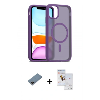 MARSİLYAN™- iPhone 11 Pro Max Kılıf Siluet Minimal Prime - Siyah Seramik Nano Ekran Koruyucu + Shine Kamera Lens Koruma Cam - GI
