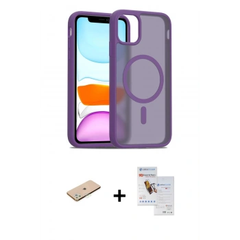 MARSİLYAN™- iPhone 11 Pro Max Kılıf Siluet Minimal Prime - Siyah Seramik Nano Ekran Koruyucu + Renkli Kamera Lens Koruma Cam - YL
