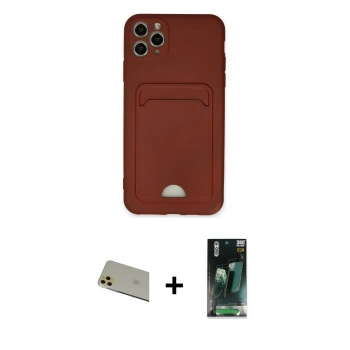 MARSİLYAN™- iPhone 11 Pro Max Kılıf Vadi Çizgi Prime - Şeffaf 360 Full Body Arka Koruyucu + Rainbow Kamera Lens Koruma Cam - GD