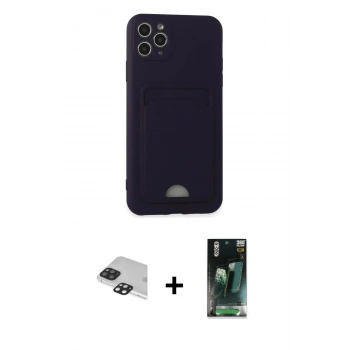 MARSİLYAN™- iPhone 11 Pro Max Kılıf Vadi Çizgi Prime - Şeffaf 360 Full Body Arka Koruyucu + Pers Alüminyum Kamera Lens - SH
