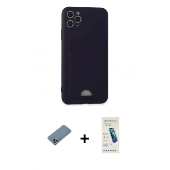 MARSİLYAN™- iPhone 11 Pro Max Kılıf Vadi Çizgi Prime - Şeffaf Pasifik Cam Ekran Koruyucu + Shine Kamera Lens Koruma Cam - GI
