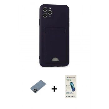 MARSİLYAN™- iPhone 11 Pro Max Kılıf Vadi Çizgi Prime - Şeffaf Pasifik Cam Ekran Koruyucu + Shine Kamera Lens Koruma Cam - SH