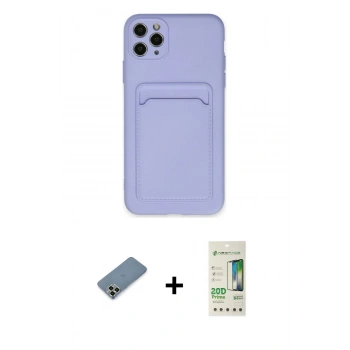 MARSİLYAN™- iPhone 11 Pro Max Kılıf Vadi Çizgi Prime - Siyah 20D Premium Cam Ekran Koruyucu + Metal Kamera Lens Koruma Cam - AKYL
