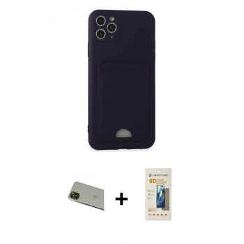 MARSİLYAN™- iPhone 11 Pro Max Kılıf Vadi Çizgi Prime - Siyah 6D Mat Seramik Hayalet Nano Ekran Koruyucu + Rainbow Kamera Lens Koruma Cam - YL