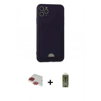 MARSİLYAN™- iPhone 11 Pro Max Kılıf Vadi Çizgi Prime - Siyah Joko Magic 5D Hayalet Cam + Pers Alüminyum Kamera Lens - KI