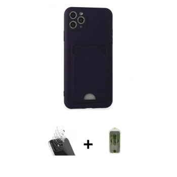 MARSİLYAN™- iPhone 11 Pro Max Kılıf Vadi Çizgi Prime - Siyah Joko Magic 5D Hayalet Cam + Kamera Lens Koruma Cam - SF