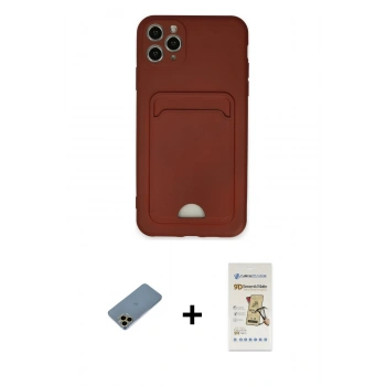 MARSİLYAN™- iPhone 11 Pro Max Kılıf Vadi Çizgi Prime - Siyah Mat Seramik Nano Ekran Koruyucu + Shine Kamera Lens Koruma Cam - GD
