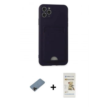 MARSİLYAN™- iPhone 11 Pro Max Kılıf Vadi Çizgi Prime - Siyah Mat Seramik Nano Ekran Koruyucu + Shine Kamera Lens Koruma Cam - SH