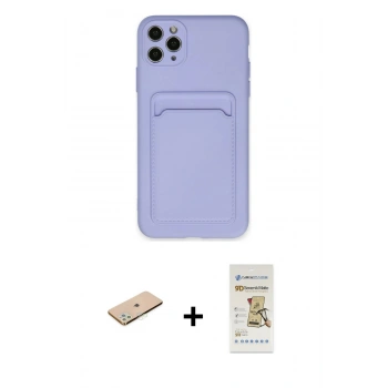 MARSİLYAN™- iPhone 11 Pro Max Kılıf Vadi Çizgi Prime - Siyah Mat Seramik Nano Ekran Koruyucu + Renkli Kamera Lens Koruma Cam - YL