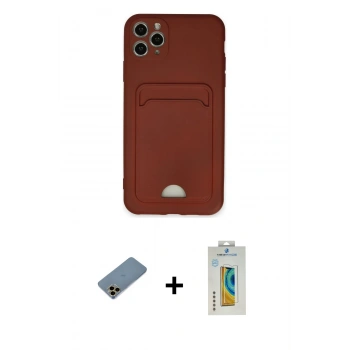 MARSİLYAN™- iPhone 11 Pro Max Kılıf Vadi Çizgi Prime - Siyah Polymer Nano Ekran Koruyucu + Shine Kamera Lens Koruma Cam - GD