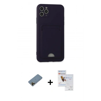MARSİLYAN™- iPhone 11 Pro Max Kılıf Vadi Çizgi Prime - Siyah Seramik Nano Ekran Koruyucu + Shine Kamera Lens Koruma Cam - GD