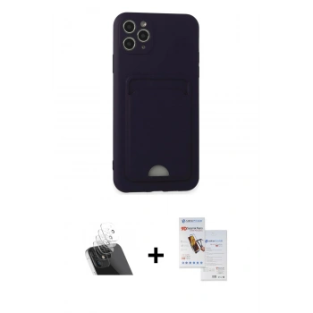 MARSİLYAN™- iPhone 11 Pro Max Kılıf Vadi Çizgi Prime - Siyah Seramik Nano Ekran Koruyucu + Kamera Lens Koruma Cam - SF