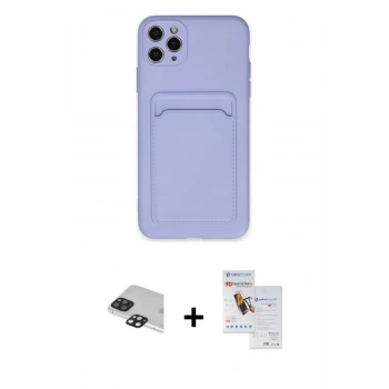 MARSİLYAN™- iPhone 11 Pro Max Kılıf Vadi Çizgi Prime - Siyah Seramik Nano Ekran Koruyucu + Pers Alüminyum Kamera Lens - SH