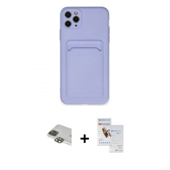 MARSİLYAN™- iPhone 11 Pro Max Kılıf Vadi Çizgi Prime - Siyah Seramik Nano Ekran Koruyucu + Pers Alüminyum Kamera Lens - YL