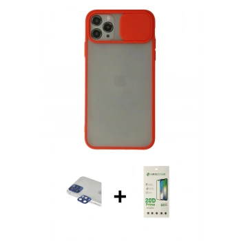 MARSİLYAN™- iPhone 11 Pro Max Kılıf Vadi Çizgi - Siyah 20D Premium Cam Ekran Koruyucu + Pers Alüminyum Kamera Lens - LT