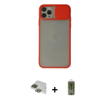 MARSİLYAN™- iPhone 11 Pro Max Kılıf Vadi Çizgi - Siyah Joko Magic 5D Hayalet Cam + Pers Alüminyum Kamera Lens - YL