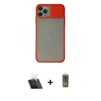 MARSİLYAN™- iPhone 11 Pro Max Kılıf Vadi Çizgi - Siyah Joko Magic 5D Hayalet Cam + Kamera Lens Koruma Cam - SF