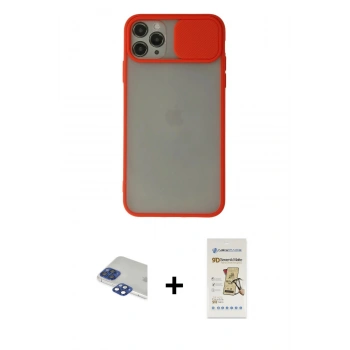 MARSİLYAN™- iPhone 11 Pro Max Kılıf Vadi Çizgi - Siyah Mat Seramik Nano Ekran Koruyucu + Pers Alüminyum Kamera Lens - LT