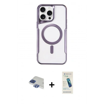 MARSİLYAN™- iPhone 11 Pro Max Kılıf Yadigar Klasik Özel Seri - Şeffaf Pasifik Cam Ekran Koruyucu + Pers Alüminyum Kamera Lens - LT