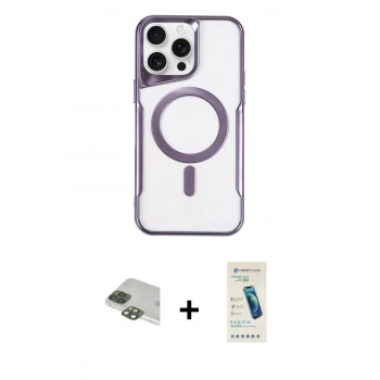 MARSİLYAN™- iPhone 11 Pro Max Kılıf Yadigar Klasik Özel Seri - Şeffaf Pasifik Cam Ekran Koruyucu + Pers Alüminyum Kamera Lens - YL