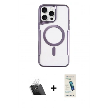 MARSİLYAN™- iPhone 11 Pro Max Kılıf Yadigar Klasik Özel Seri - Şeffaf Pasifik Cam Ekran Koruyucu + Kamera Lens Koruma Cam - SF