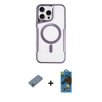 MARSİLYAN™- iPhone 11 Pro Max Kılıf Yadigar Klasik Özel Seri - Siyah 18D Cam Ekran Koruyucu + Metal Kamera Lens Koruma Cam - AKYL