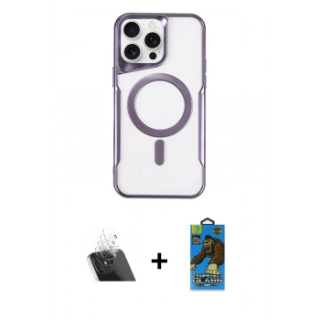 MARSİLYAN™- iPhone 11 Pro Max Kılıf Yadigar Klasik Özel Seri - Siyah 18D Cam Ekran Koruyucu + Kamera Lens Koruma Cam - SF