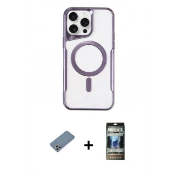 MARSİLYAN™- iPhone 11 Pro Max Kılıf Yadigar Klasik Özel Seri - Siyah 34D Hayalet Izgaralı Cam + Shine Kamera Lens Koruma Cam - GS