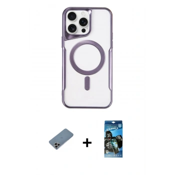 MARSİLYAN™- iPhone 11 Pro Max Kılıf Yadigar Klasik Özel Seri - Siyah 34D Izgaralı Cam + Shine Kamera Lens Koruma Cam - GI