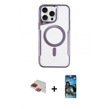 MARSİLYAN™- iPhone 11 Pro Max Kılıf Yadigar Klasik Özel Seri - Siyah 34D Izgaralı Cam + Pers Alüminyum Kamera Lens - KI