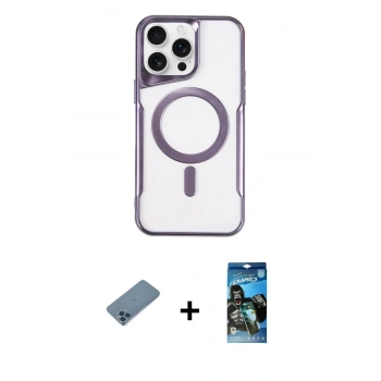 MARSİLYAN™- iPhone 11 Pro Max Kılıf Yadigar Klasik Özel Seri - Siyah 34D Izgaralı Cam + Shine Kamera Lens Koruma Cam - MI