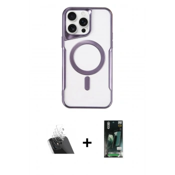 MARSİLYAN™- iPhone 11 Pro Max Kılıf Yadigar Klasik Özel Seri - Siyah 360 Mat Full Body Arka Koruyucu + Kamera Lens Koruma Cam - SF