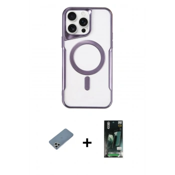 MARSİLYAN™- iPhone 11 Pro Max Kılıf Yadigar Klasik Özel Seri - Siyah 360 Mat Full Body Arka Koruyucu + Shine Kamera Lens Koruma Cam - GS