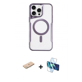 MARSİLYAN™- iPhone 11 Pro Max Kılıf Yadigar Klasik Özel Seri - Siyah 3D Antistatik Cam Ekran Koruyucu + Renkli Kamera Lens Koruma Cam - MI