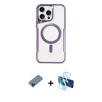 MARSİLYAN™- iPhone 11 Pro Max Kılıf Yadigar Klasik Özel Seri - Siyah 3D Antistatik Cam Ekran Koruyucu + Metal Kamera Lens Koruma Cam - SH