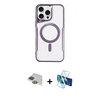 MARSİLYAN™- iPhone 11 Pro Max Kılıf Yadigar Klasik Özel Seri - Siyah 3D Antistatik Cam Ekran Koruyucu + Pers Alüminyum Kamera Lens - YL