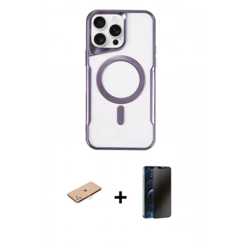 MARSİLYAN™- iPhone 11 Pro Max Kılıf Yadigar Klasik Özel Seri - Siyah 3D Antistatik Hayalet Cam Ekran Koruyucu + Renkli Kamera Lens Koruma Cam - PE