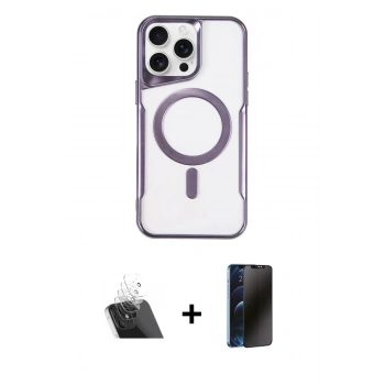 MARSİLYAN™- iPhone 11 Pro Max Kılıf Yadigar Klasik Özel Seri - Siyah 3D Antistatik Hayalet Cam Ekran Koruyucu + Kamera Lens Koruma Cam - SF