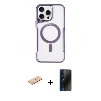MARSİLYAN™- iPhone 11 Pro Max Kılıf Yadigar Klasik Özel Seri - Siyah 3D Antistatik Hayalet Cam Ekran Koruyucu + Renkli Kamera Lens Koruma Cam - MI