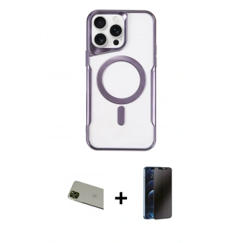 MARSİLYAN™- iPhone 11 Pro Max Kılıf Yadigar Klasik Özel Seri - Siyah 3D Antistatik Hayalet Cam Ekran Koruyucu + Rainbow Kamera Lens Koruma Cam - YL