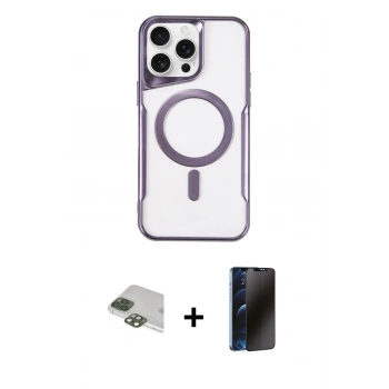MARSİLYAN™- iPhone 11 Pro Max Kılıf Yadigar Klasik Özel Seri - Siyah 3D Antistatik Hayalet Cam Ekran Koruyucu + Pers Alüminyum Kamera Lens - YL