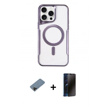 MARSİLYAN™- iPhone 11 Pro Max Kılıf Yadigar Klasik Özel Seri - Siyah 3D Antistatik Hayalet Cam Ekran Koruyucu + Shine Kamera Lens Koruma Cam - SH