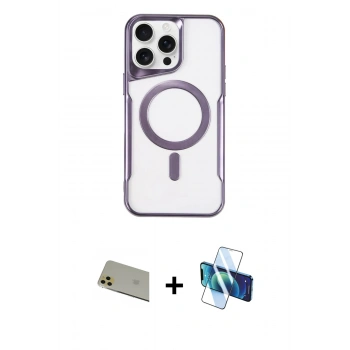 MARSİLYAN™- iPhone 11 Pro Max Kılıf Yadigar Klasik Özel Seri - Siyah 3D Antistatik Seramik Nano Ekran Koruyucu + Rainbow Kamera Lens Koruma Cam - GD